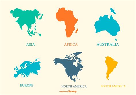 Continent Vector Map