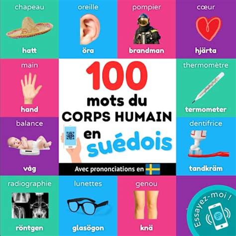 100 mots du corps humain en suédois Imagier bilingue pour enfants