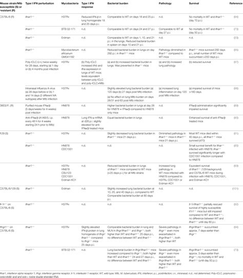 Frontiers Type I Interferons In The Pathogenesis Of Tuberculosis