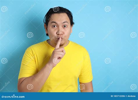 Man Shushing Gesture Stock Photo Image Of Business 183712206