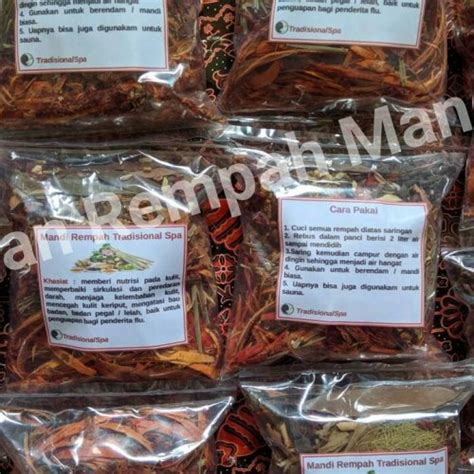 Jual Mandi Rempah Plus Garam Spa Kemasan 1x Pakai PAKAI LABEL Kota