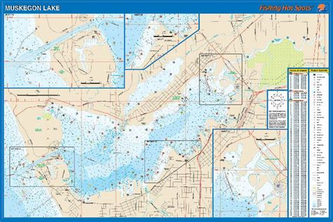 Muskegon Lake Fishing Map Grapentin Specialties Inc