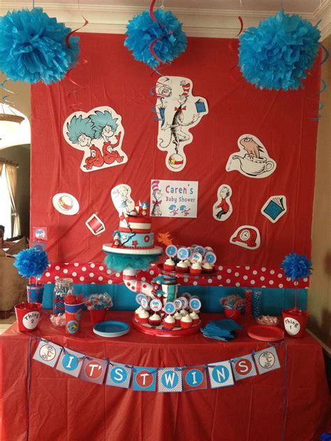 Thing 1 Thing 2 Baby Shower Cake And Cupcakes By Shenna S Sweets Dr