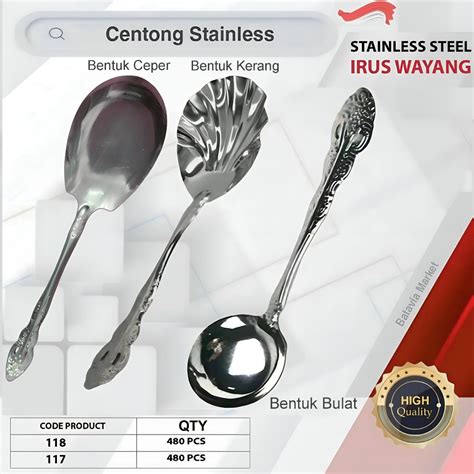 Jual Irus Stainless Steel Wayang Sendok Sop Sendok Sayur Shopee