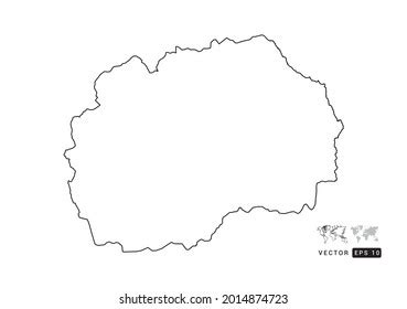 Map Macedonia Outline Map Macedonia Vector Stock Vector Royalty Free