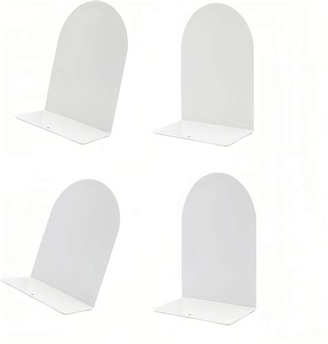 4 Pieces Bookends Book End Book Stopper Book Organizer