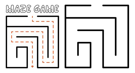 Maze game for kids. Simple Maze puzzle with solution 8723978 Vector Art at Vecteezy