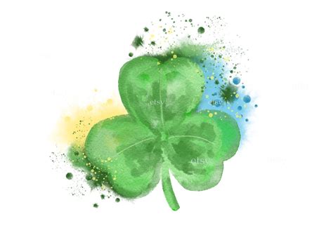 Watercolor Shamrock Png Watercolor St Patrick S Day PNG Sublimation