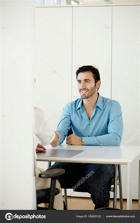 Man Shaking Hands Office — Stock Photo © ImageSource #169620122