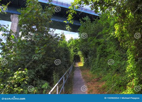 Different Views at the Big Kiel Canal Bridge in Northern Germany Stock ...