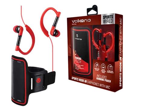 Volkano Haste Series Sports Hook In Earphones With Mic Unwrap