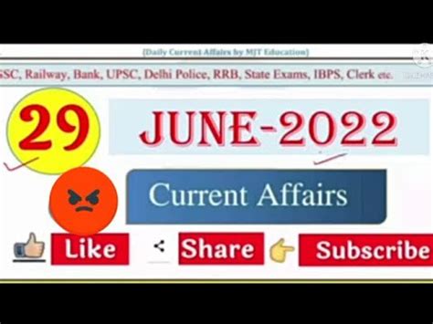 Next Update June Current Affairs Today S Current Affairs Daily