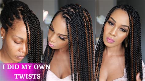 How To DIY SENEGALESE TWISTS For BEGINNERS Protective Style Tupo1