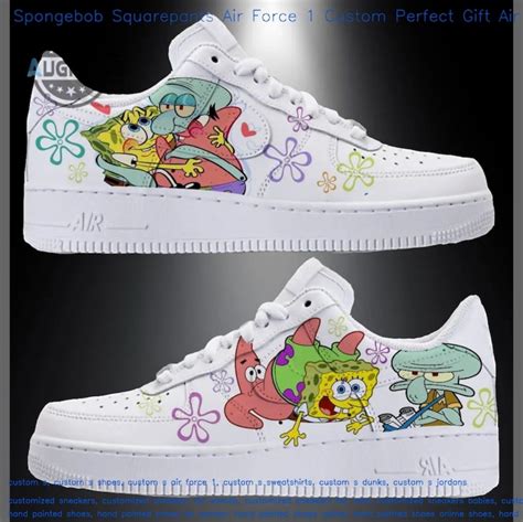 Spongebobs Shoes Spongebob Squarepants Air Force 1 Custom Perfect T