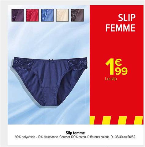 Promo Slip Femme Chez Carrefour ICatalogue Fr