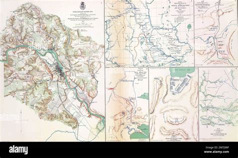 The old map of the battle of Fredericksburg on an Atlas indicating the ...