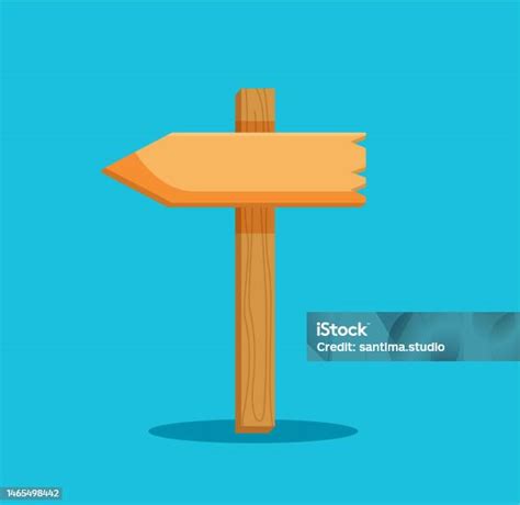 Ilustrasi Vektor Kartun Papan Tanda Kayu Ilustrasi Stok Unduh Gambar