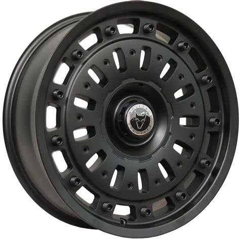 X Wolfrace Explorer Explore Matt Black Rivets Alloy Wheels Renault