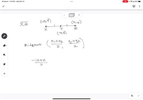 Solved Find The Coordinates Of Z If Y Is The Midpoint Of Xz X