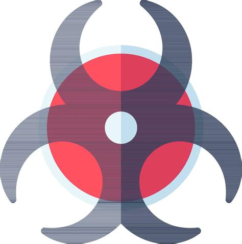 Flat Style Biohazard Symbol In Blue And Red Color 24375757 Vector Art