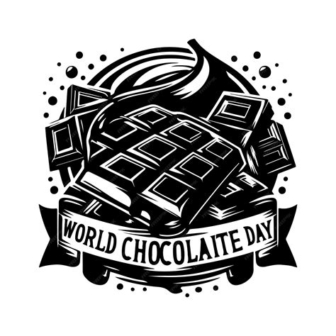 Premium Vector World Chocolate Day Silhouette Vector Illustration