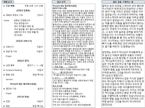 2022년 10월 2일 주보 뉴라이프어번한인교회