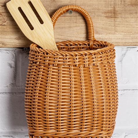 Imitation Vine Weaving Kitchen Garlic Storage Retro Wall Hanging