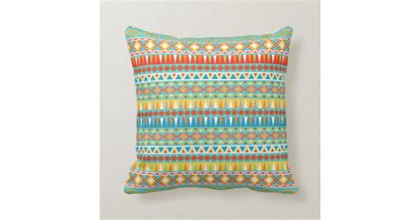 Modern Aztec Pattern Throw Pillow Zazzle