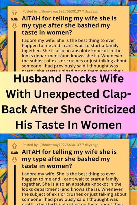 Husband Rocks Wife With Unexpected Clap Back After She Criticized His