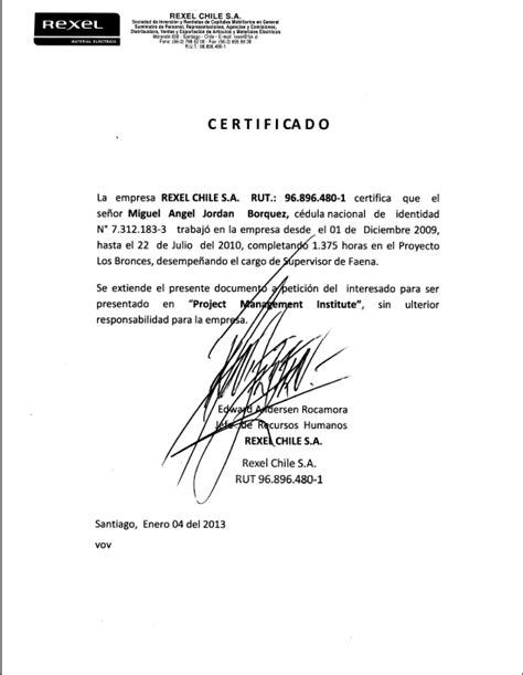 Ejemplos De Certificados De Trabajo Imagui