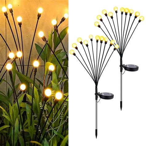 Dekoracyjna lampa ogrodowa Firefly na baterię słoneczną 10 LED komplet