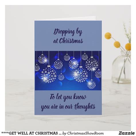 ***GET WELL AT CHRISTMAS WISHES HOLIDAY CARD | Zazzle | Custom holiday ...