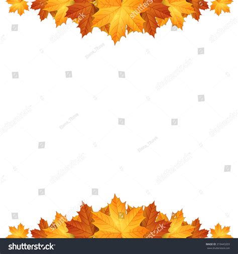 Border Autumn Maples Leaves Stock Vector (Royalty Free) 319443203 ...