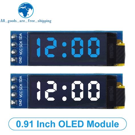 TZT 0 91 Inch OLED Module 0 91 White Blue 128X32 LCD LED Display 0 91