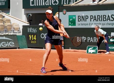 Professional Tennis Player Veronika Kudermetova Of Russia In Action