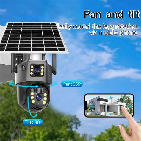 V Pro Solar Dual Cctv Outdoor Wifi Camera K Mp Solar Powered