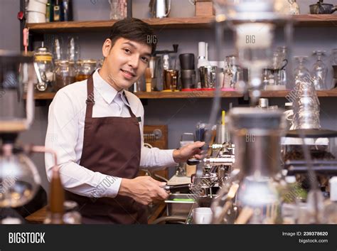 Asian Male Barista Image And Photo Free Trial Bigstock