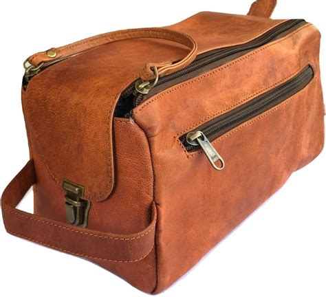 Leather Toiletry Bag For Men Travel Organizers Handmade