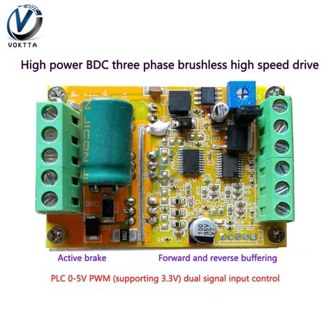 Dc 65 50v 380w Bldc 3 Phase Brushless Hallless Penggerak Motor Dc Papan Pwm Signal Input Plc 0