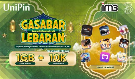 Gasabar Gasss Ambil Amplop Rejeki Lebaran Bareng Im Dan Tri Unipin