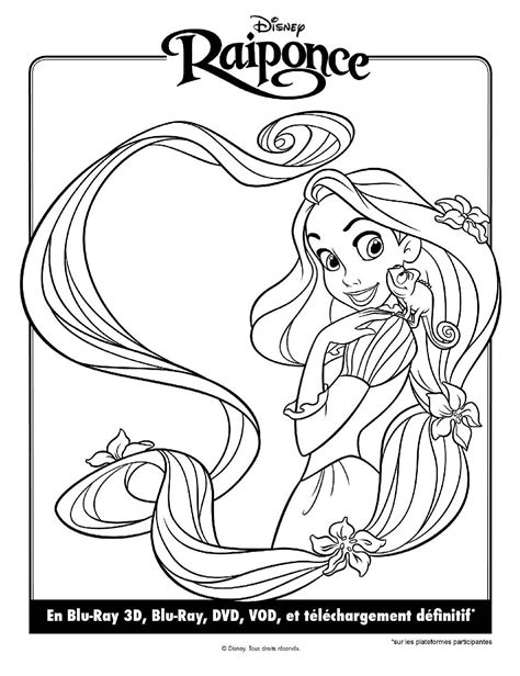 Raiponce Disney 8 Coloriages De Raiponce Faciles à Imprimer Pour