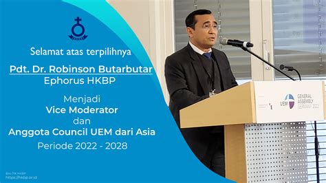 Selamat Atas Terpilihnya Pdt Dr Robinson Butarbutar Ephorus Hkbp