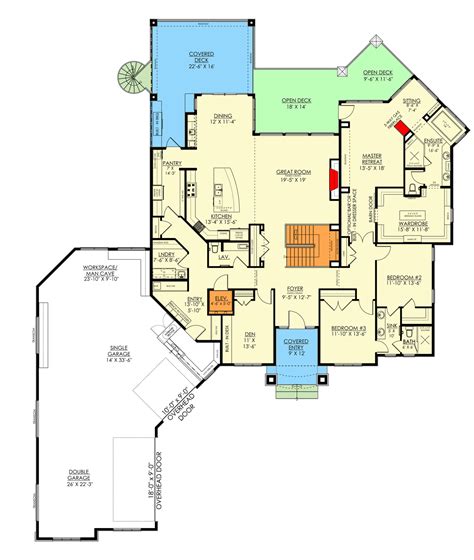 3200 Square Foot Craftsman Home Plan With Lower Level Expansion