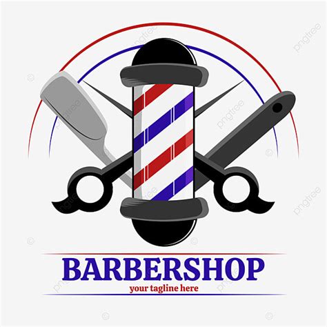 Logo Barbershop Tukang Potong Rambut Logo Pria Png Dan Vektor Dengan