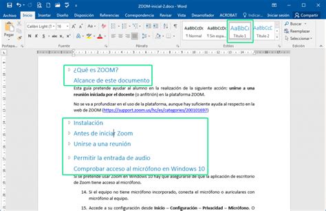 Cómo hacer índices en Word Dapen Centro Estudios