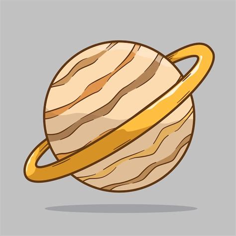 Planeta Saturno Vector Premium