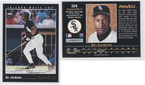 1993 Pinnacle 524 Bo Jackson Chicago White Sox Baseball Card Ebay