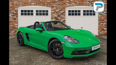 2020 70 PORSCHE 718 BOXSTER GTS 4 0 IN PYTHON GREEN WITH BLACK HALF