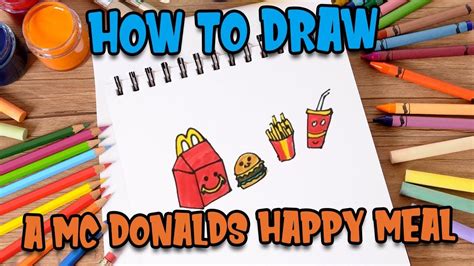 How To Draw A Mc Donalds Happy Meal For Kids Easy Step By Step Kids