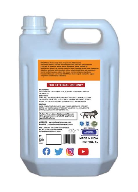 Nohara White Floor Cleaner White Phenylphenyle Safed Phenyl 5l 5000 Ml Jiomart